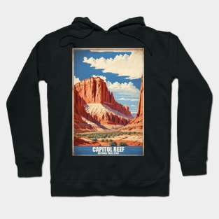 Capitol Reef National Park Texas USA Travel Tourism Retro Vintage Hoodie